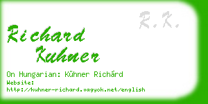 richard kuhner business card